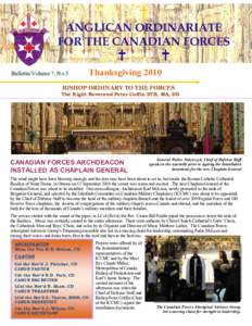  ANGLICAN ORDINARIATE FOR THE CANADIAN FORCES  Bulletin/Volume 7, No 3