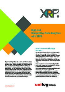 High-end Competitive Data Analytics with XRF2 Drive Competitive Advantage with XRF2