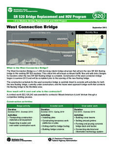 West Connection Bridge  September 2013 Vicinity Map
