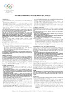 ODF TERMS OF USE AGREEMENT / XXII OLYMPIC WINTER GAMES – SOCHI[removed]INTRODUCTION This document (ODF Terms) contains the general terms and conditions governing access and use of: (a) the Olympic Data Feed (ODF) and (