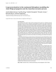 Geophys. J. Int[removed], 111–132  Long-term elasticity in the continental lithosphere; modelling the Aden Ridge propagation and the Anatolian extrusion process Aur´elia Hubert-Ferrari,1 Geoffrey King,2 Isabelle Ma