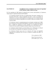 GC(47)/DEC/12 - Implementation of United Nations Security Council Resolution relating to Iraq - Spanish
