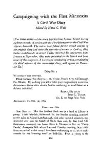 Campaigning with the First Minnesota : a Civil War diary /  edited by Hazel C. Wolf.