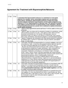 NewStart Patient Contract for Buprenorphine Treatment of Opiate Addiction or Opiate Withdrawal Using Suboxone