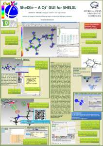 ShelXle – A Qt† GUI for SHELXL Christian B. Hübschle‡, George M. Sheldrick and Birger Dittrich Institute of Inorganic Chemistry @ Georg-August-University of Göttingen, Germany