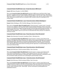 Financial services / Institutional investors / Cliff Asness / Financial risk / Hedge fund / David F. Swensen / Bill Gross / Morgan Stanley / Consuelo Mack / Financial economics / Finance / Investment