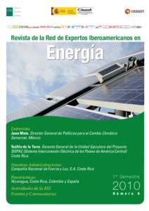 Revista de la Red de Expertos Iberoamericanos en  Energía Entrevista Juan Mata. Director General de Políticas para el Cambio Climático