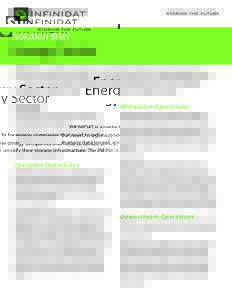 ®  Solution Brief Energy Sector INFINIDAT is a perfect fit for energy companies that need to reduce storage costs,
