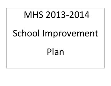 MHS[removed]School Improvement Plan The following items should make up the Data Portfolio (to be kept on file at the school): o Subgroup Component Report and Principal’s Report Card for the last three years.