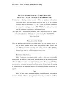 [Cite as State v. Futrall, 123 Ohio St.3d 498, 2009-Ohio[removed]THE STATE OF OHIO, APPELLEE, v. FUTRALL, APPELLANT. [Cite as State v. Futrall, 123 Ohio St.3d 498, 2009-Ohio[removed]Criminal law — Sealing criminal recor