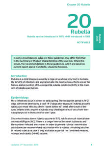 Chapter 20 Rubella  20 Rubella 2013