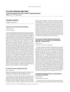 Documento descargado de http://www.elsevier.es elCopia para uso personal, se prohíbe la transmisión de este documento por cualquier medio o formato.  Gac Sanit. 2012; 26(Espec Congr 2):12-15 9th HTAi ANNUA