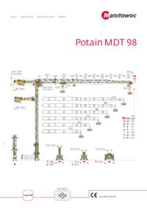 Potain MDT 98  1,6 m : 3,27 m 1,2 m : 2,87 m  56,3 m