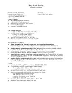 Microsoft Word - Munday CV 08forWEB.doc