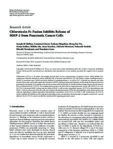 Chlorotoxin-Fc Fusion Inhibits Release of MMP-2 from Pancreatic Cancer Cells