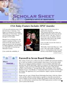 Arkansas Single Parent Scholarship Fund  Volume 13 - Issue 2 Winter 2007