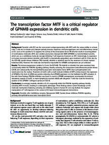 The transcription factor MITF is a critical regulator of GPNMB expression in dendritic cells