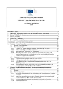 LIFELONG LEARNING PROGRAMME
[removed]LIFELONG LEARNING PROGRAMME