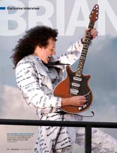 Exclusive interview  Brian May plays “God Save the Queen” from the roof of Buckingham Palace to commemorate Queen Elizabeth II’s Golden Jubilee on June 3, 2002.