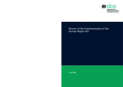 Review of the Implementation of the Human Rights Act
