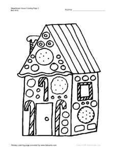 Gingerbread House Coloring Page 2