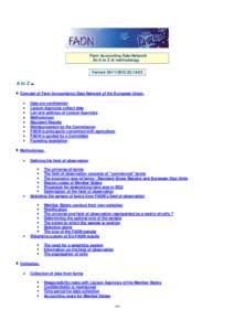 Farm Accounting Data Network An A to Z of methodology Version[removed]:14:03 A to Z Concept of Farm Accountancy Data Network of the European Union.