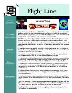 Flight Line Volume 7, Issue 1 Governor Terry Carbonell  January - March 2014