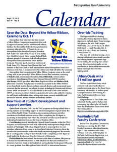 Metropolitan State University  Sept. 13, 2013 Vol. 41 No. 9  Calendar