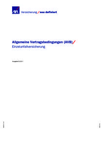 Allgemeine Vertragsbedingungen (AVB)/ Einzelunfallversicherung WGR 741 D[removed] – 03.11