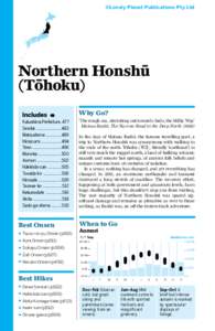 ©Lonely Planet Publications Pty Ltd  Northern Honshū (Tōhoku) Why Go? Fukushima Prefecture...477