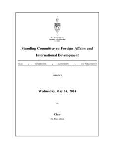 Standing Committee on Foreign Affairs and International Development FAAE ●