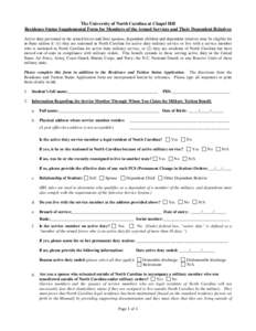 Revised Residence Form -- Active Military or Dependent Relatives[removed]DOC
