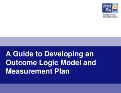 A Guide to Developing an Outcome Logic Model and Measurement Plan Presentation Outline Section 1: Overview of Outcome Measurement