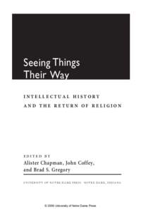 Seeing Things Their Way intellectual history and the return of religion  edited by