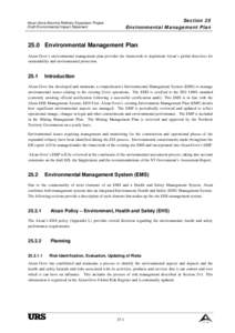 Section 25 Environmental Management Plan Alcan Gove Alumina Refinery Expansion Project Draft Environmental Impact Statement 25