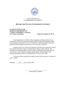 Government / Commissions / Nevada Commission on Ethics / Motion