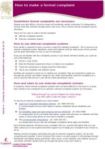 Legal terms / Legal professions / Complaint / Ombudsman / Ethics / Behavior / Human behavior / Carers rights movement / Family / Caregiver / Legal documents