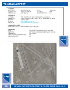 Beatty /  Nevada / Common Traffic Advisory Frequency / Nevada / Tonopah Airport / Nye County /  Nevada