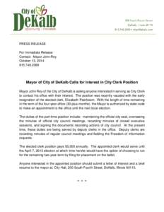 City of DeKalb Letterhead January 2013