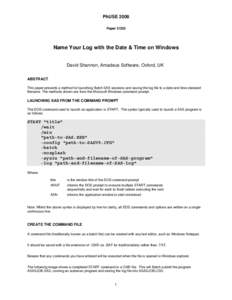 Name Your Log with Date & Time on Windows