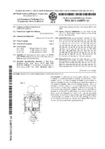 (12) INTERNATIONAL APPLICATION PUBLISHED UNDER THE PATENT COOPERATION TREATY (PCT[removed]World Intellectual Property Organization International Bureau  11111111111111111111111111111111111111111111111111111111111111111111