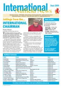 International Nuffield News SeptInternational Chairman - PETER NIXON - PO Box 69, Moora, Western Australia 6510 - 