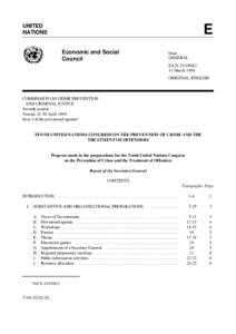 UNITED NATIONS E Economic and Social Council