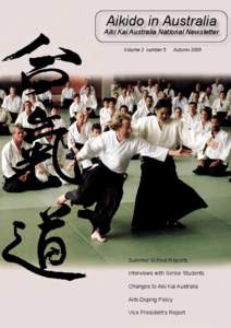 Aikido in Australia  Aiki Kai Australia National Newsletter Volume 2 number 5  Autumn 2009