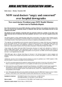 RDANSW applauds PMs announcement on new medical school in rural NSW