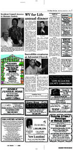 The Morgan Messenger Wednesday, September 3, 2014  Resident Council donates to Humane Society  Berkeley Springs Rehabilitation & Nursing hosted a Fund