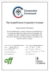 The Armed Forces Covenant  An Enduring Covenant Between The People of the United Kingdom