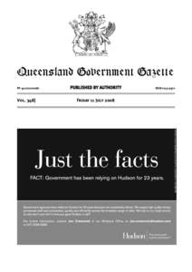 QueenslandGovernment Government Gazette Queensland Gazette PP[removed]