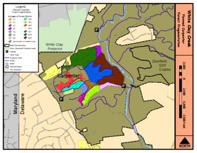 Legend  Planned Carpenter Forest Fragmentation  White Clay Creek