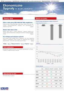 BIZ Bank www.bizbank.pl ; Ignacy Morawski – główny ekonomista  ; Departament Skarbu: +06  Ekonomiczne Sygnały Nr), r.  Tematy dnia